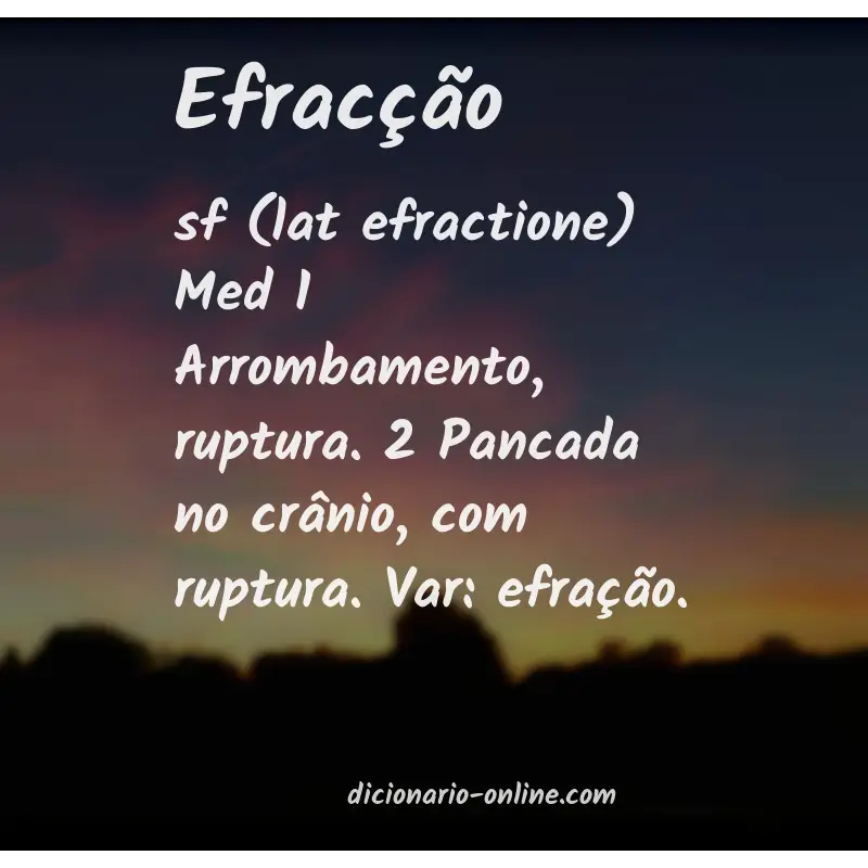 Significado de efracção