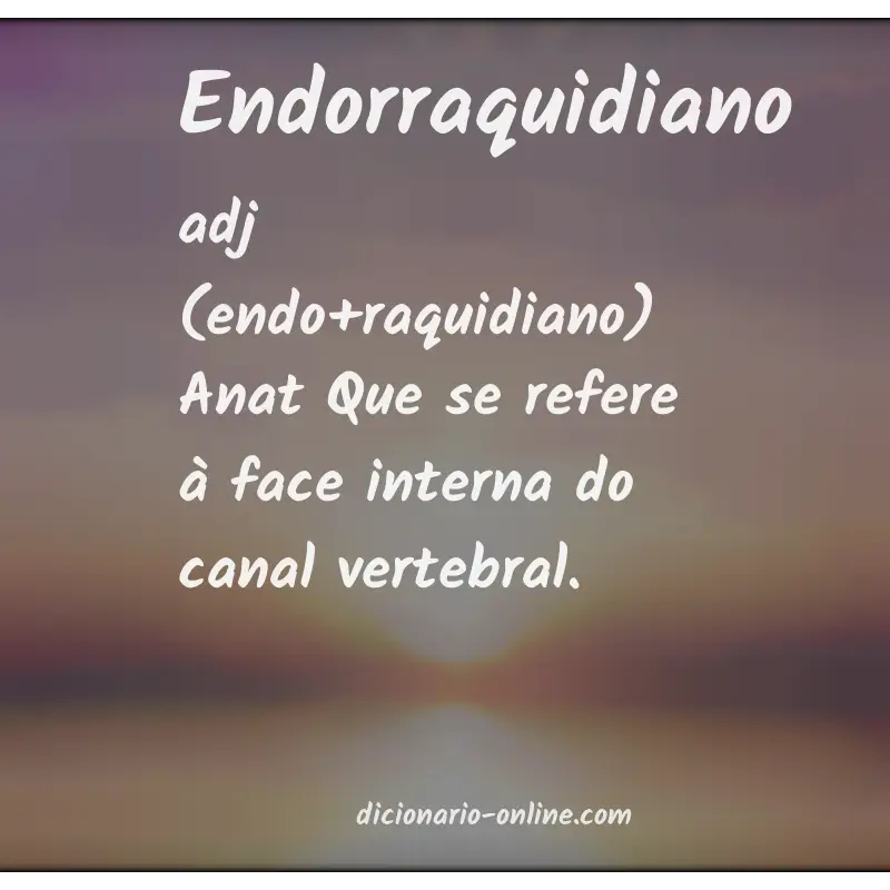 Significado de endorraquidiano
