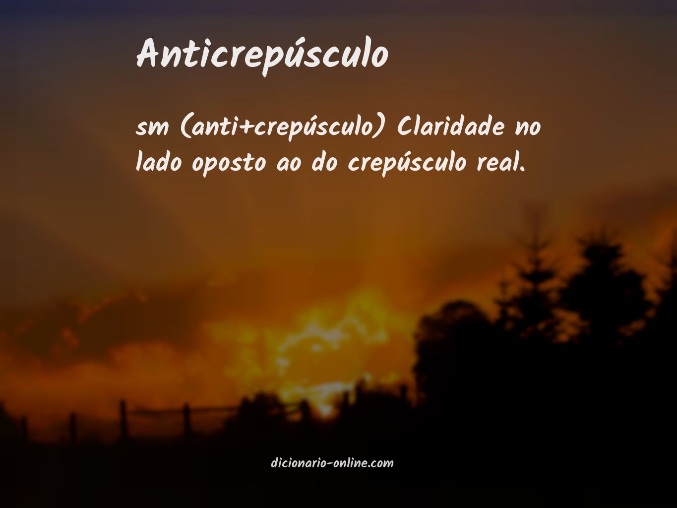 Significado de anticrepúsculo