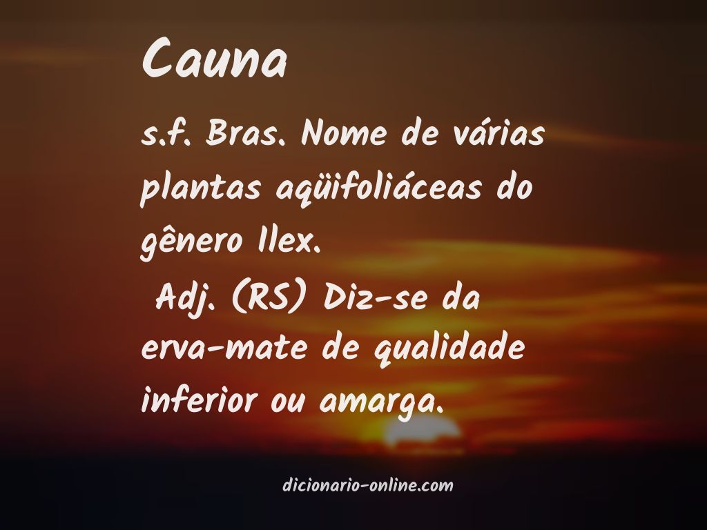 Significado de cauna