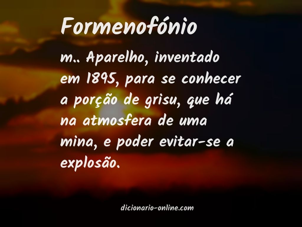 Significado de formenofónio