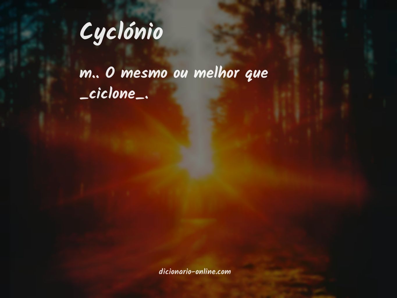 Significado de cyclónio