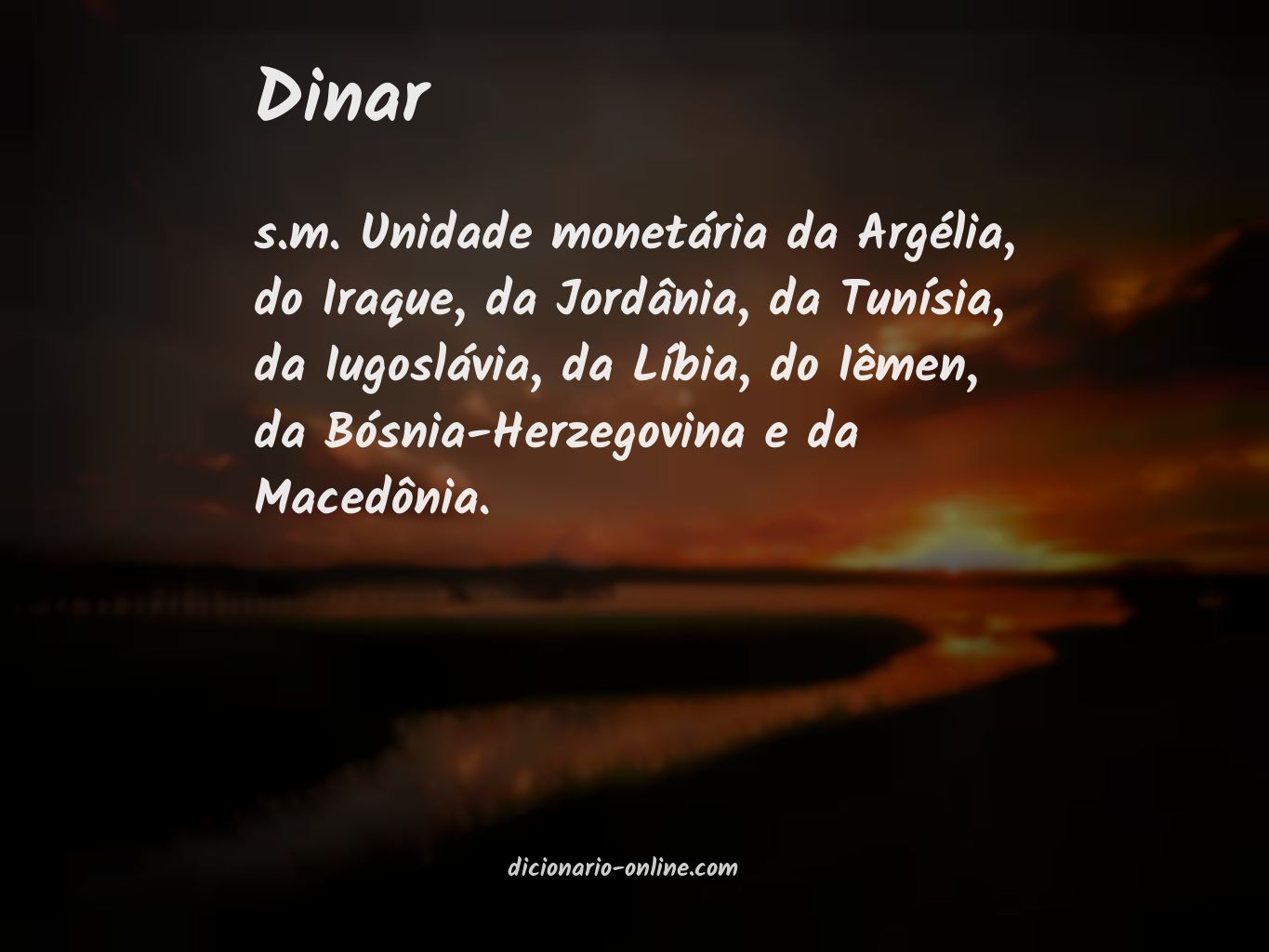 Significado de dinar