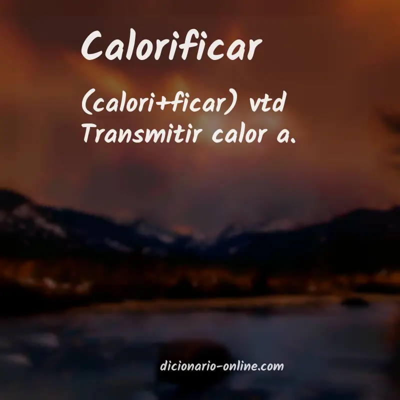 Significado de calorificar