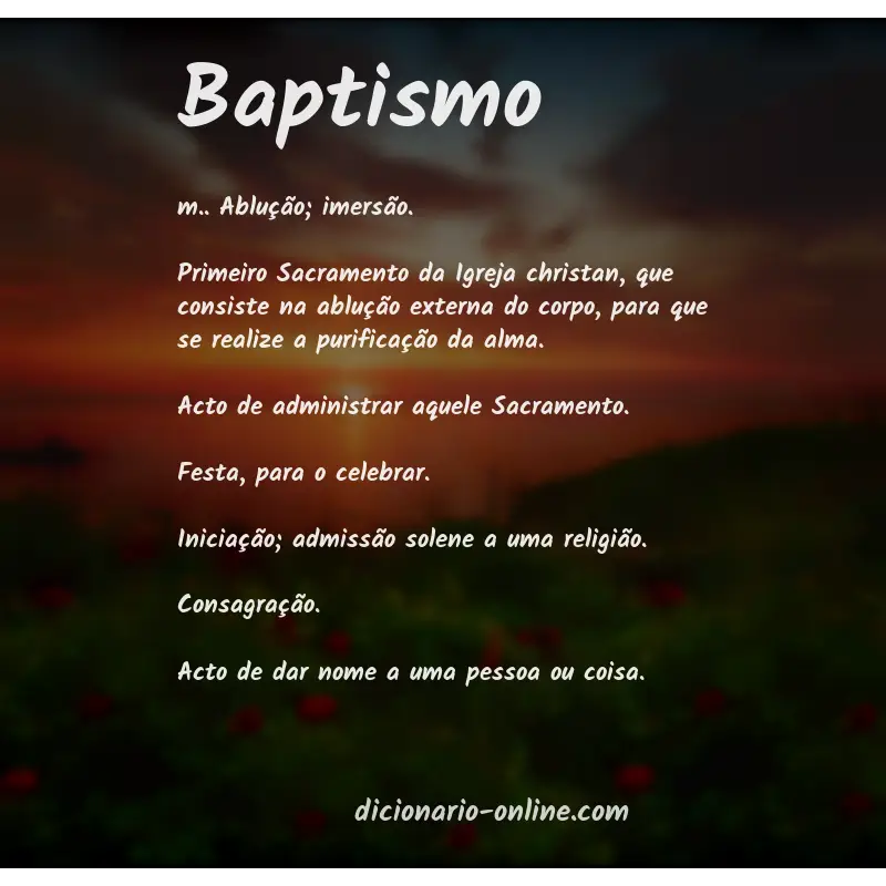 Significado de baptismo