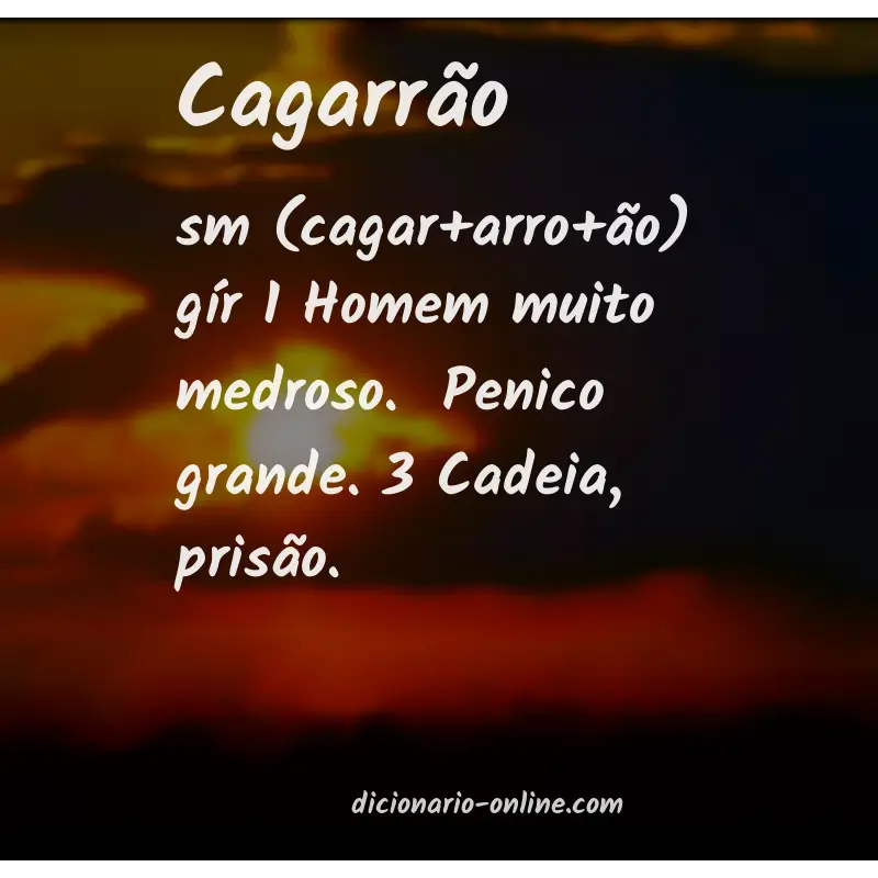 Significado de cagarrão