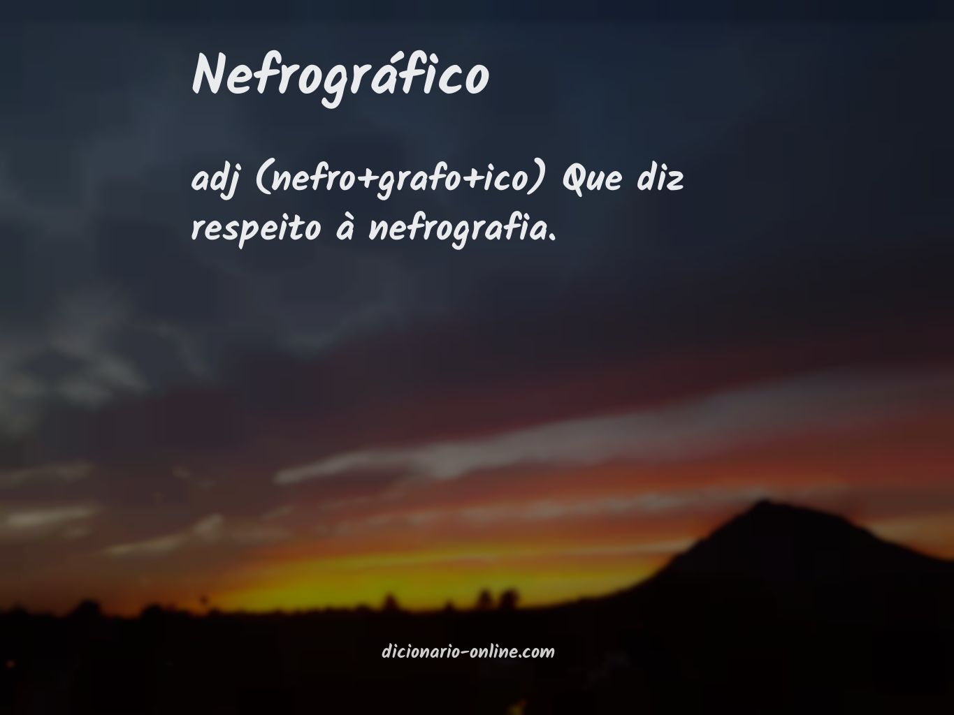 Significado de nefrográfico