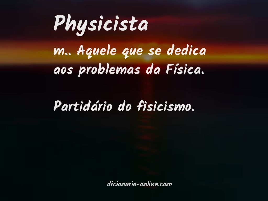 Significado de physicista