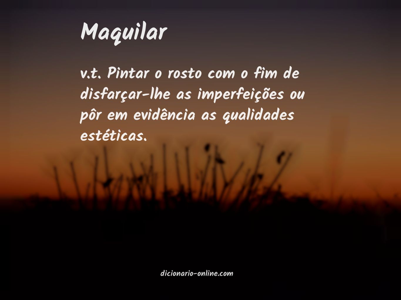 Significado de maquilar