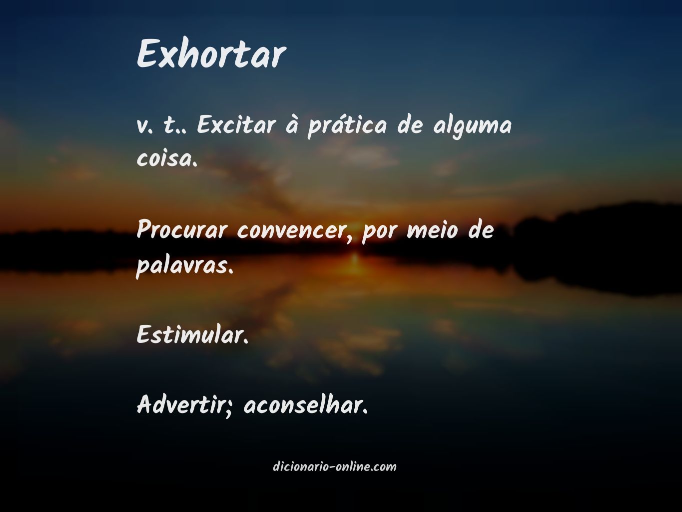 Significado de exhortar