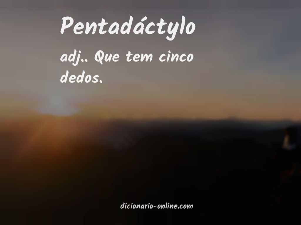 Significado de pentadáctylo