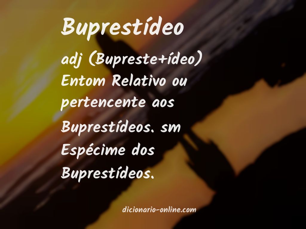 Significado de buprestídeo