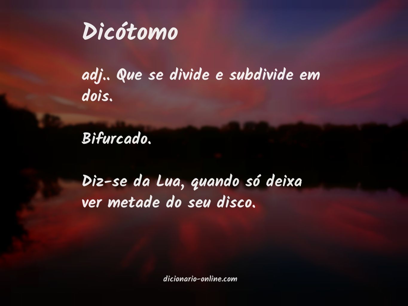 Significado de dicótomo