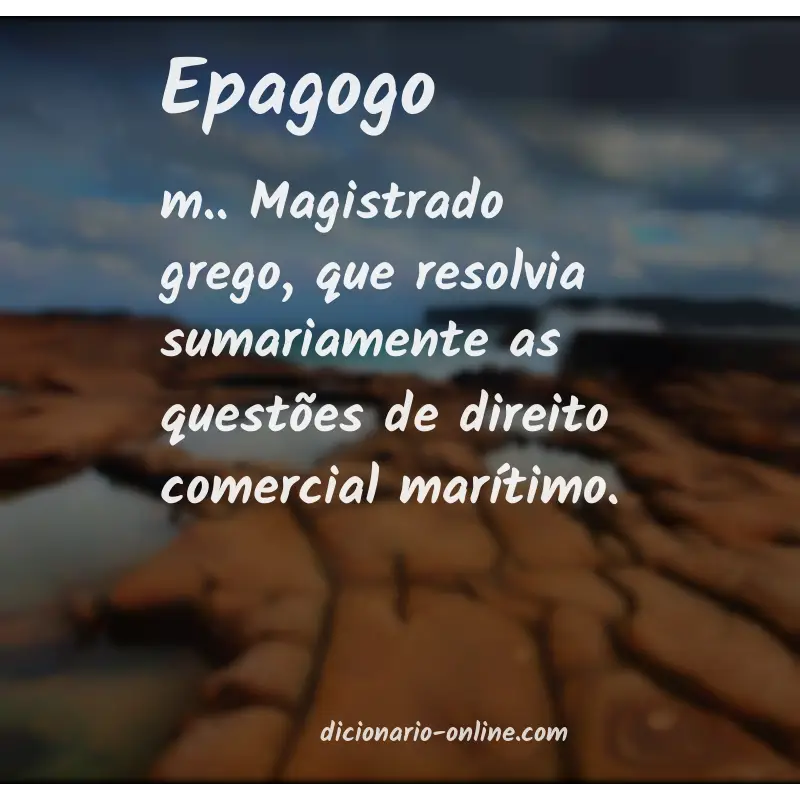 Significado de epagogo