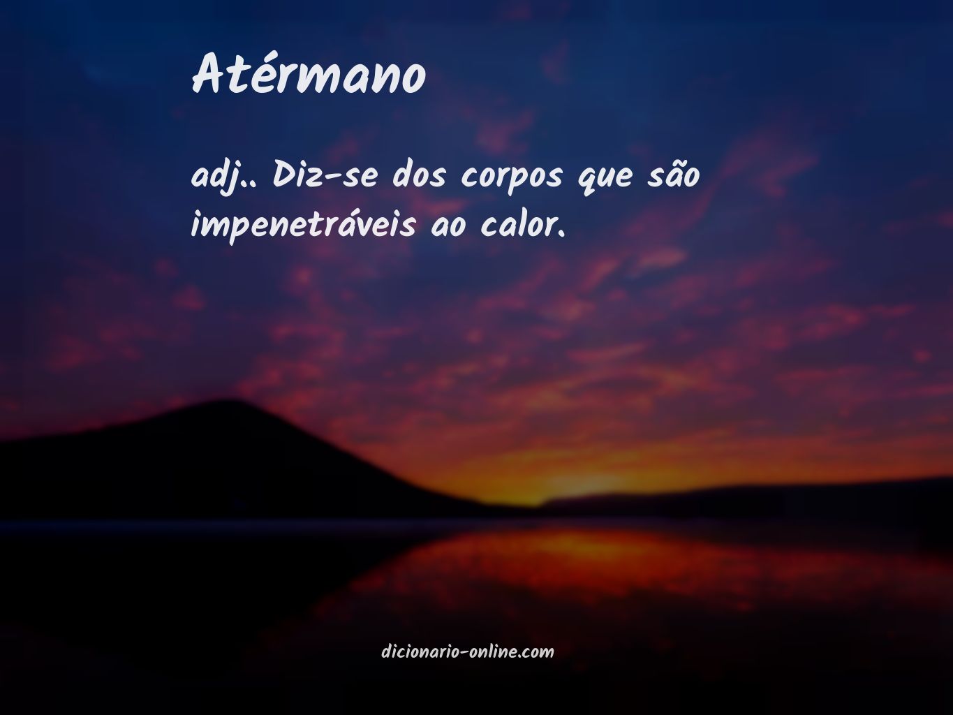 Significado de atérmano