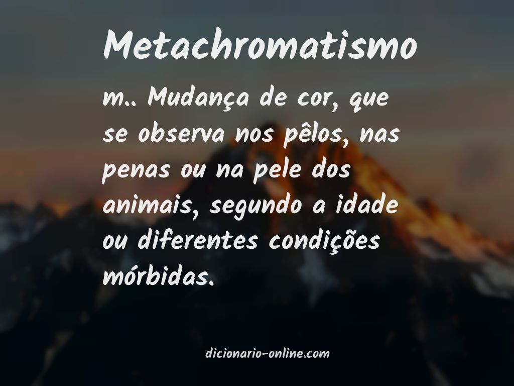 Significado de metachromatismo