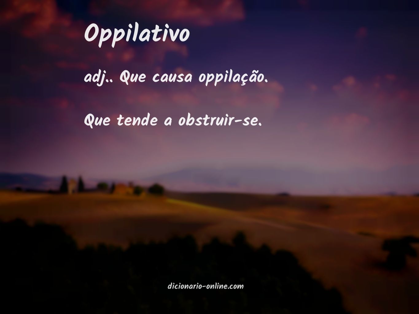 Significado de oppilativo