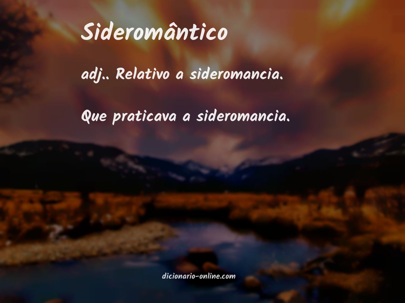 Significado de sideromântico