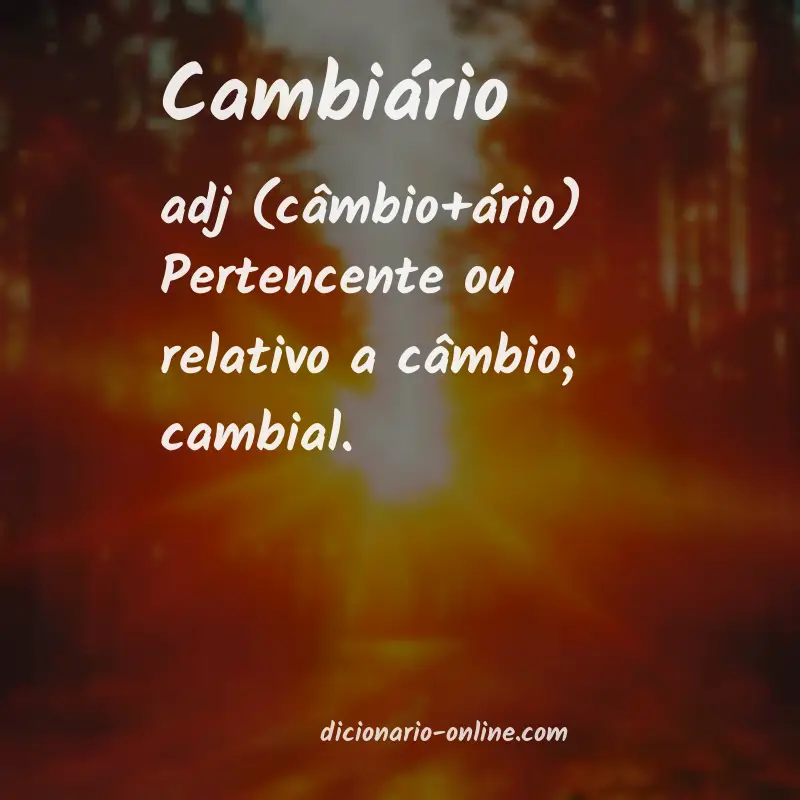 Significado de cambiário