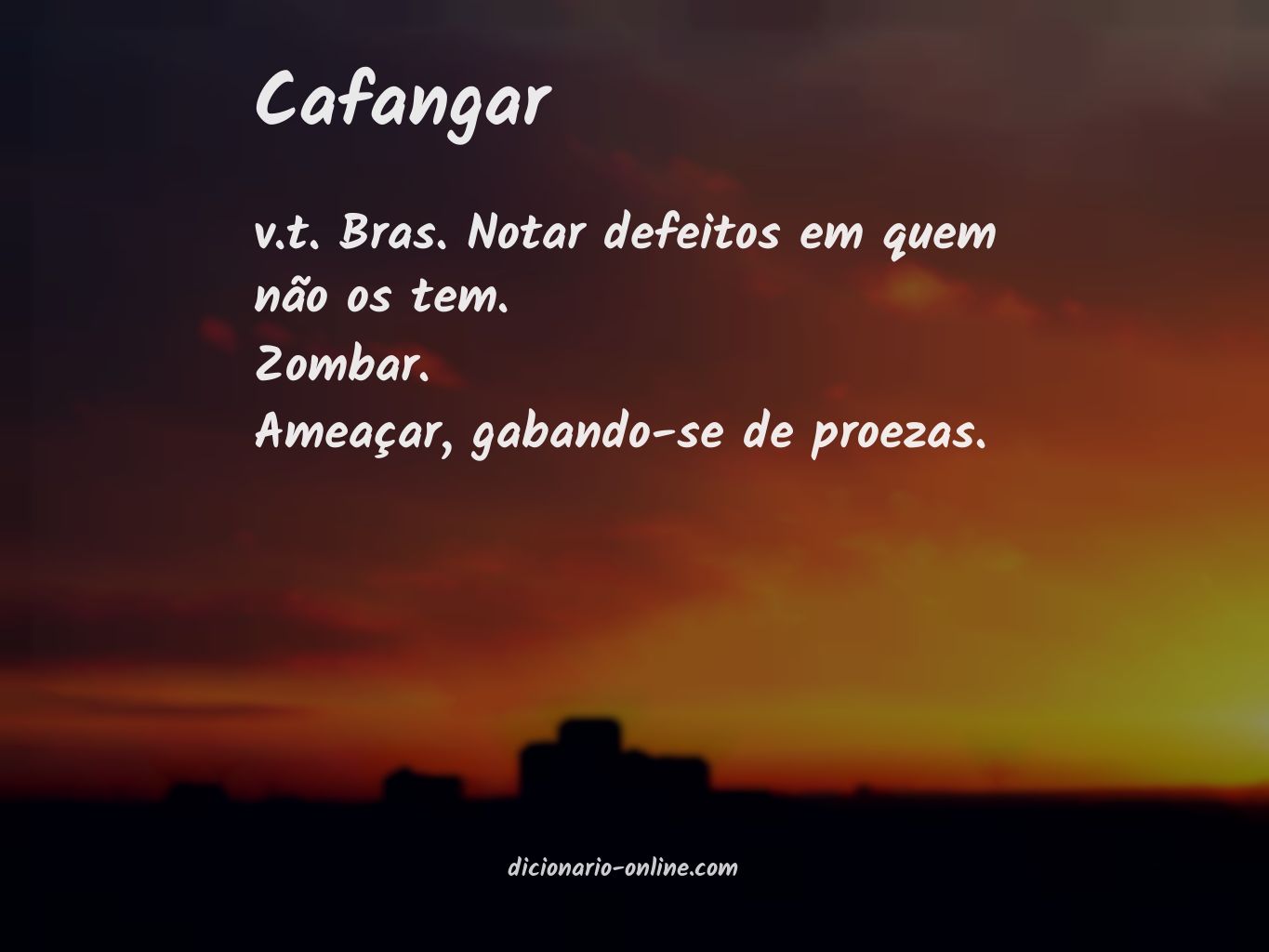 Significado de cafangar