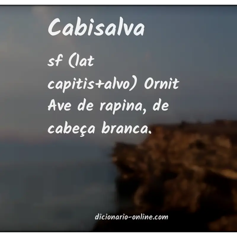 Significado de cabisalva