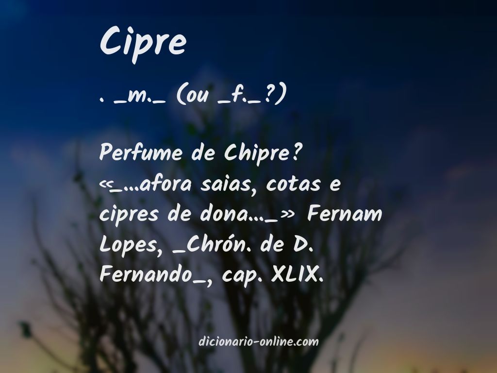 Significado de cipre