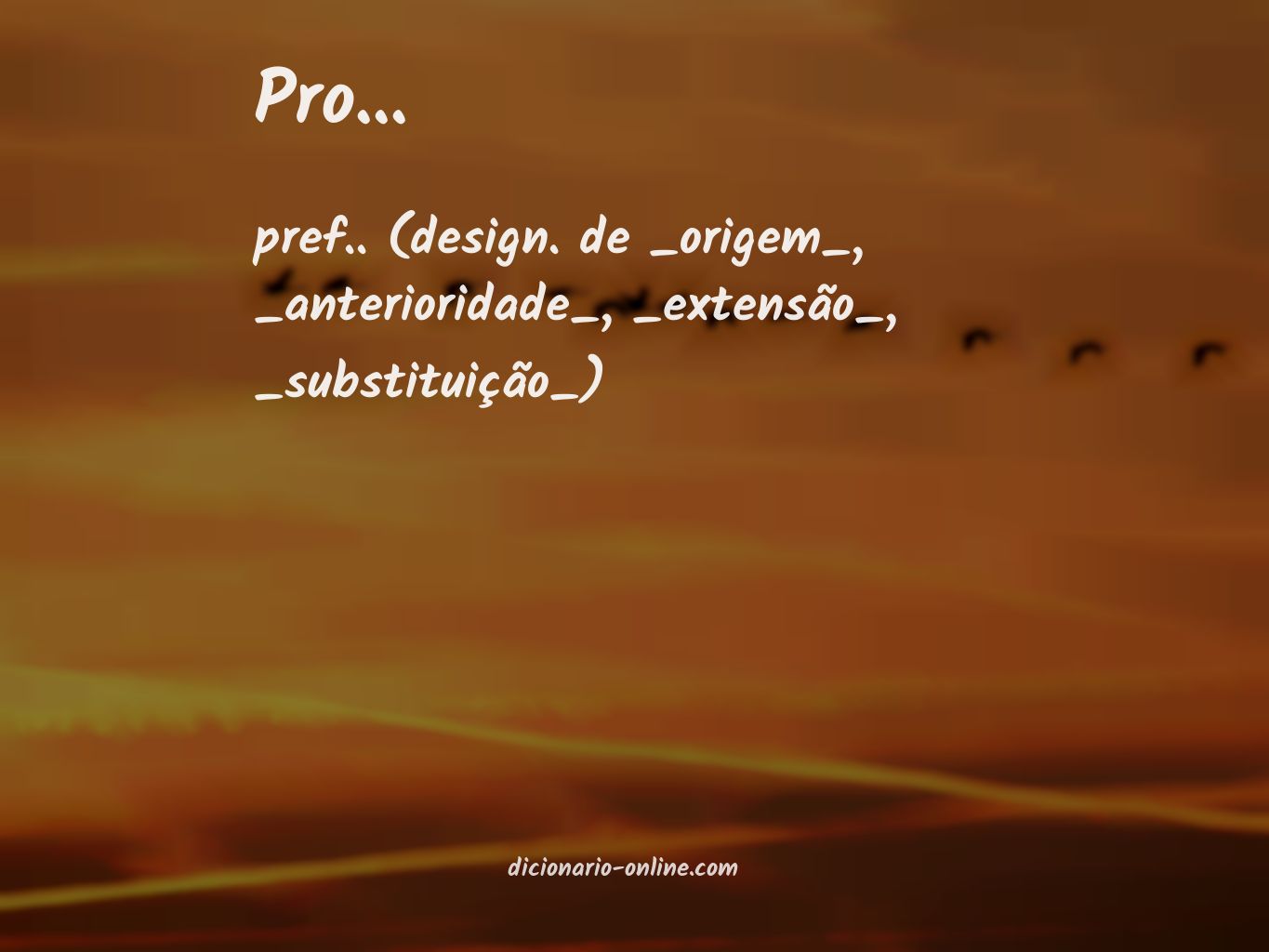 Significado de pro...