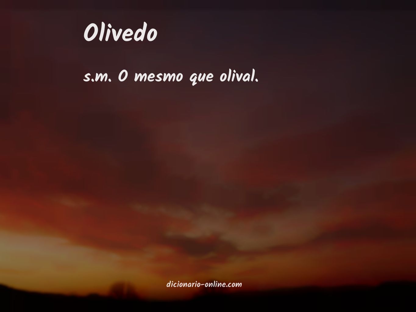 Significado de olivedo