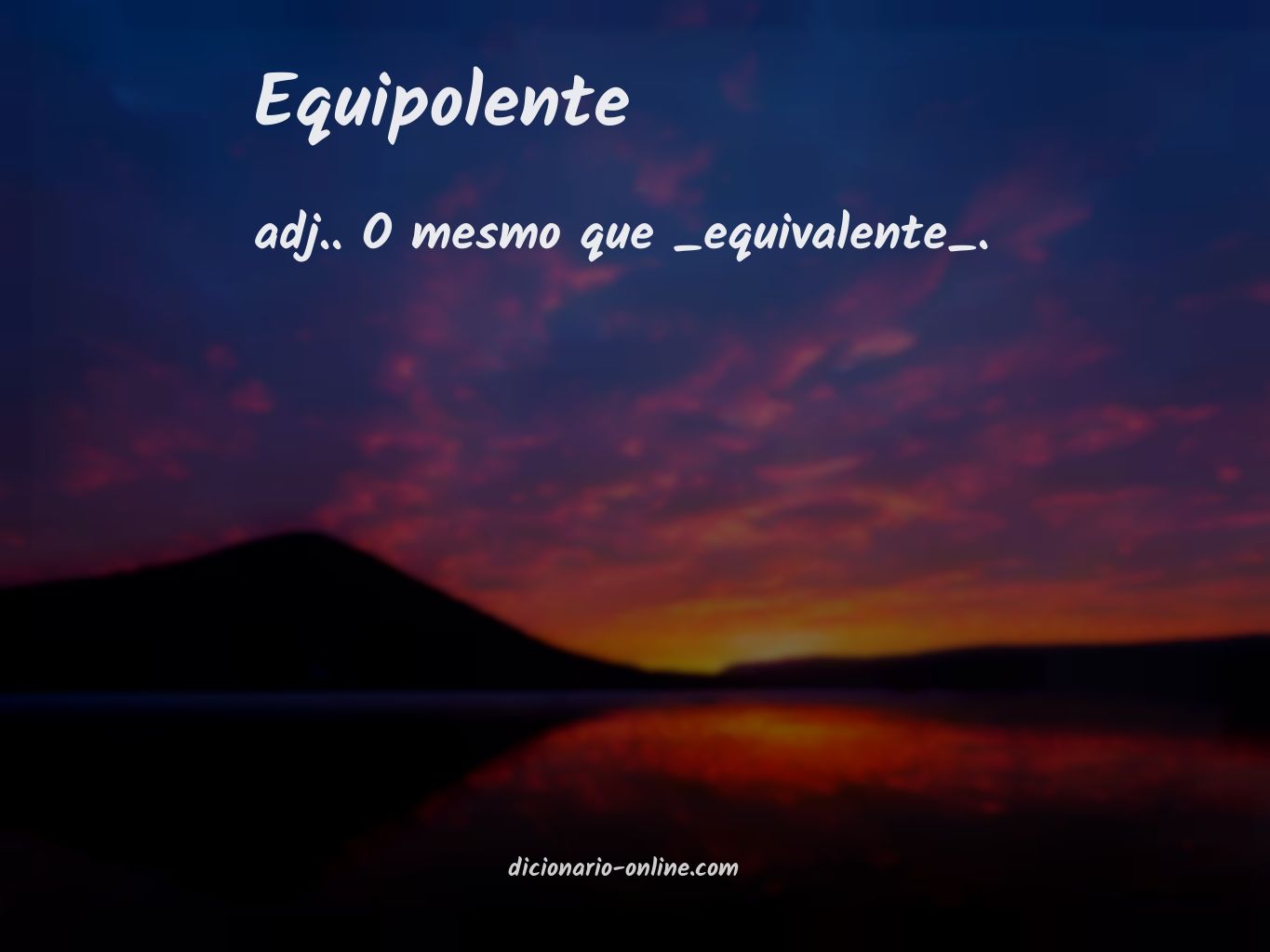 Significado de equipolente