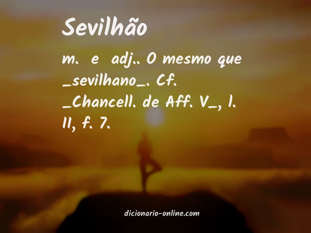 Significado de sevilhão