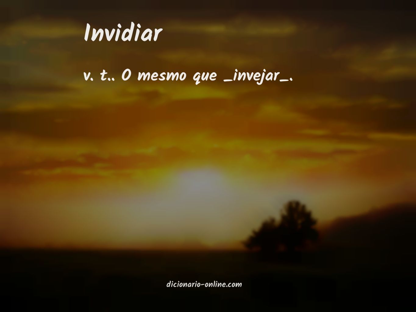 Significado de invidiar