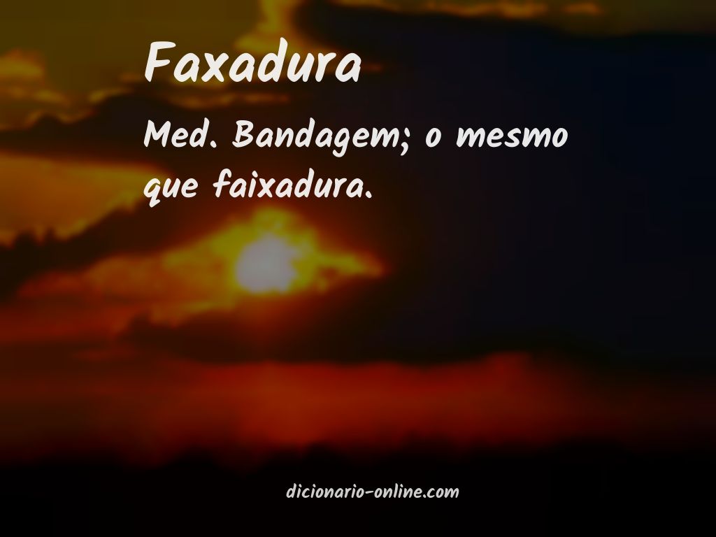 Significado de faxadura