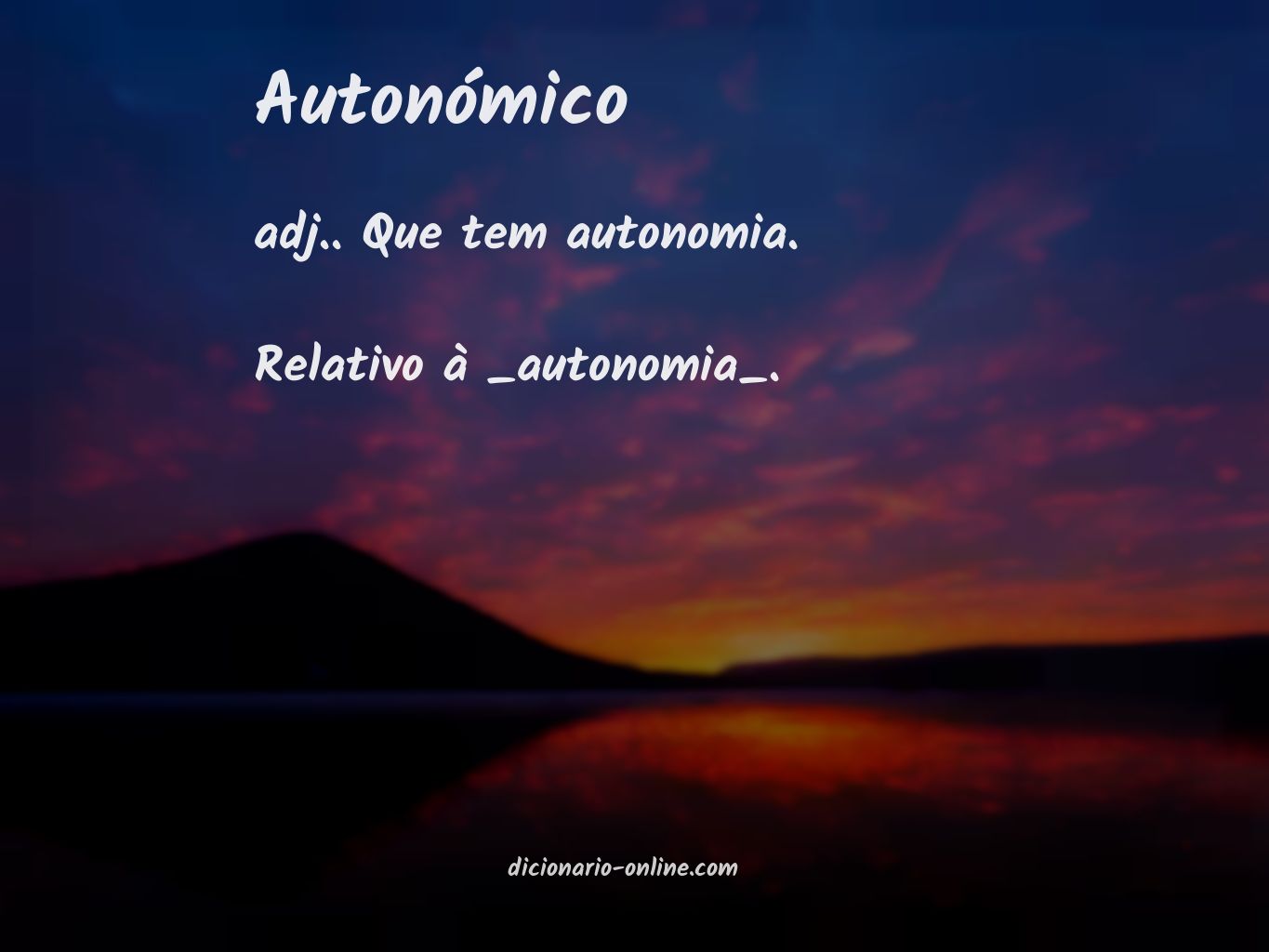 Significado de autonómico