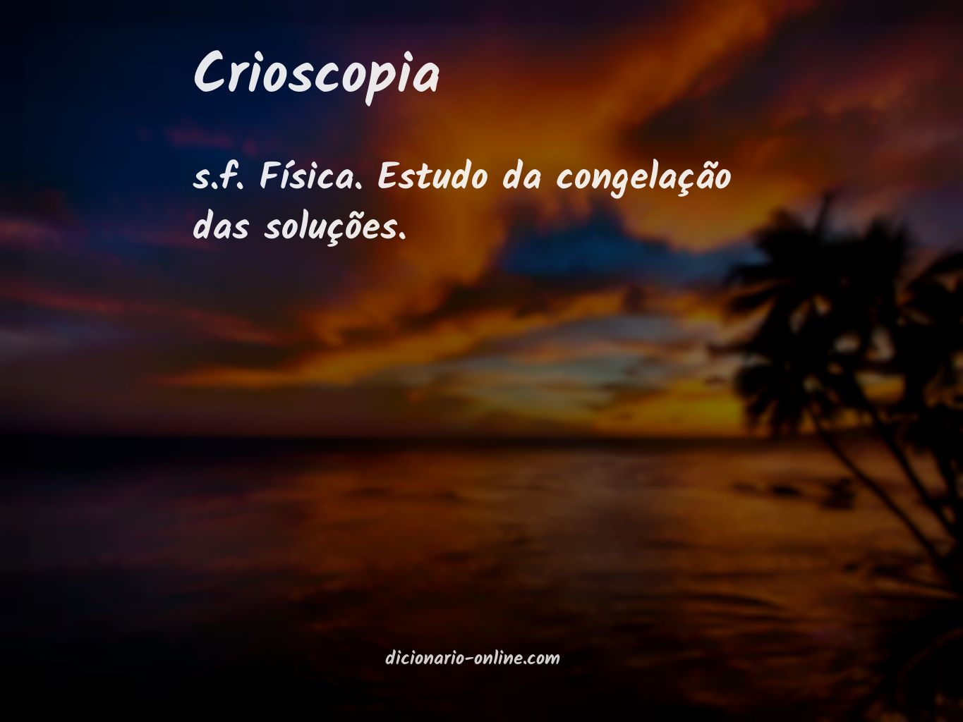 Significado de crioscopia