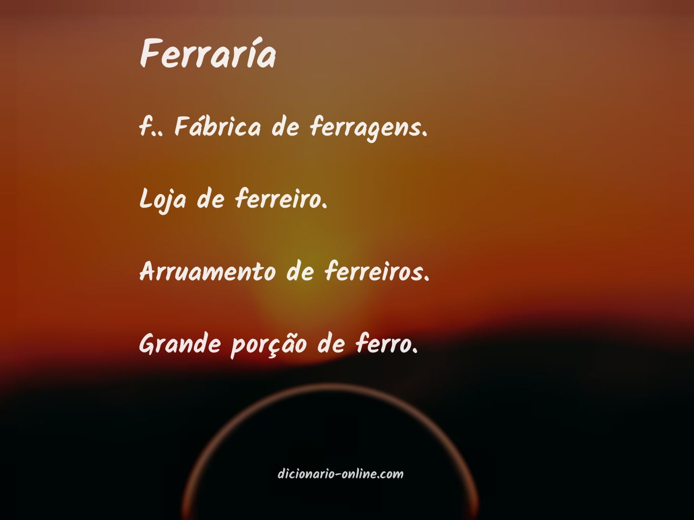 Significado de ferraría