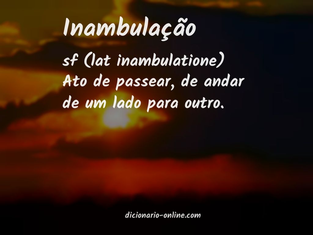 Significado de inambulação