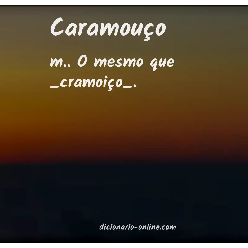 Significado de caramouço