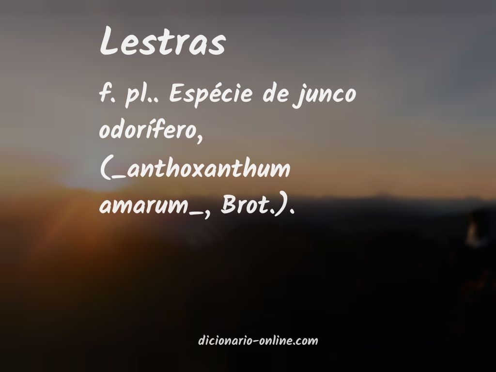 Significado de lestras