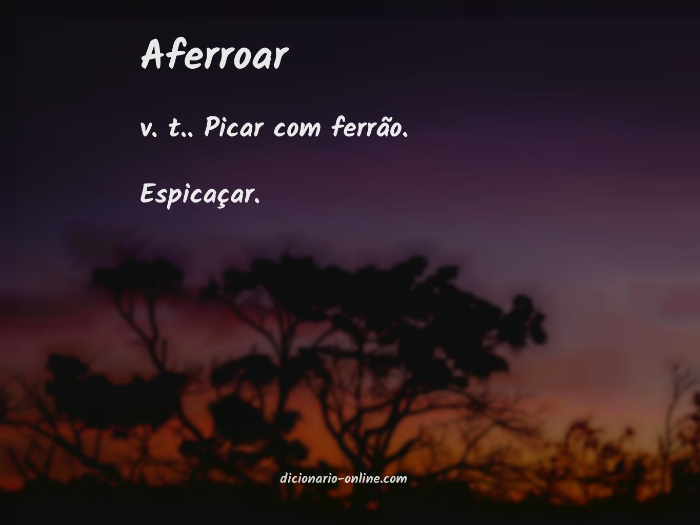 Significado de aferroar