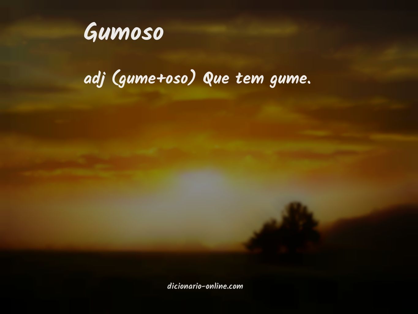 Significado de gumoso