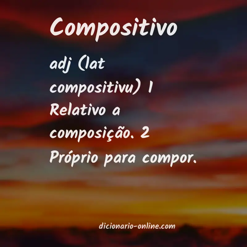 Significado de compositivo