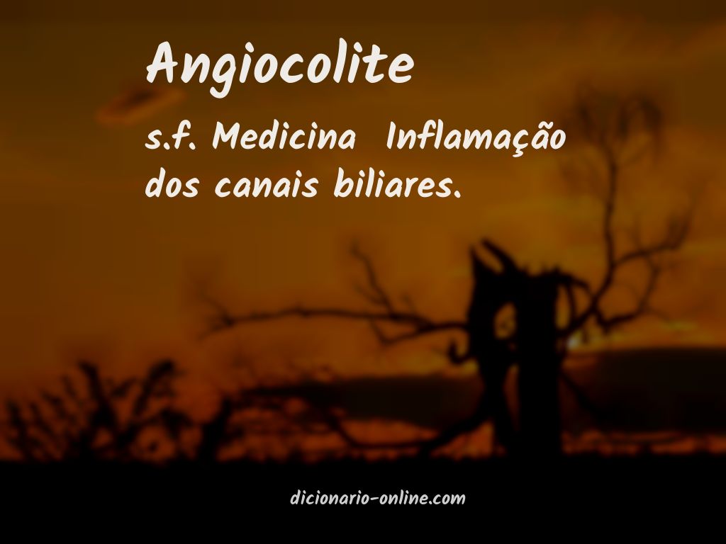 Significado de angiocolite
