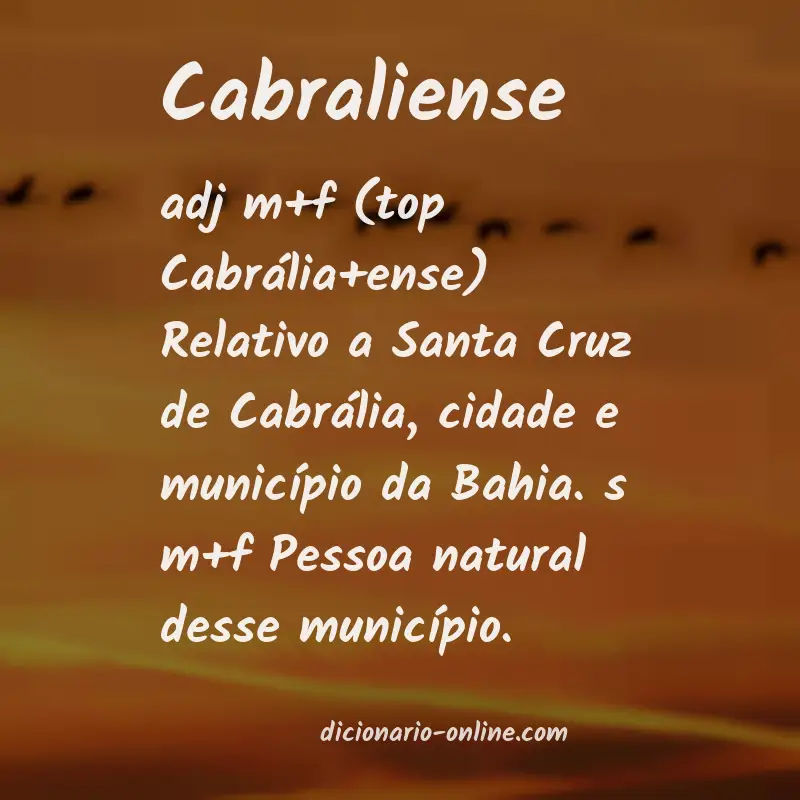 Significado de cabraliense