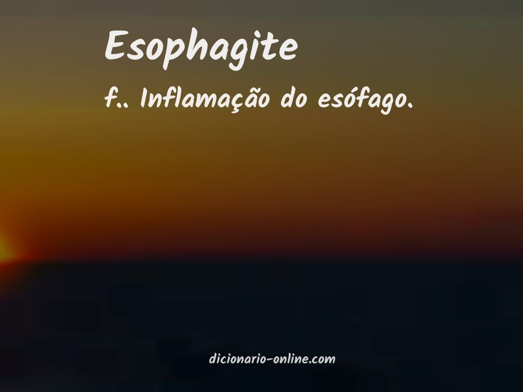 Significado de esophagite