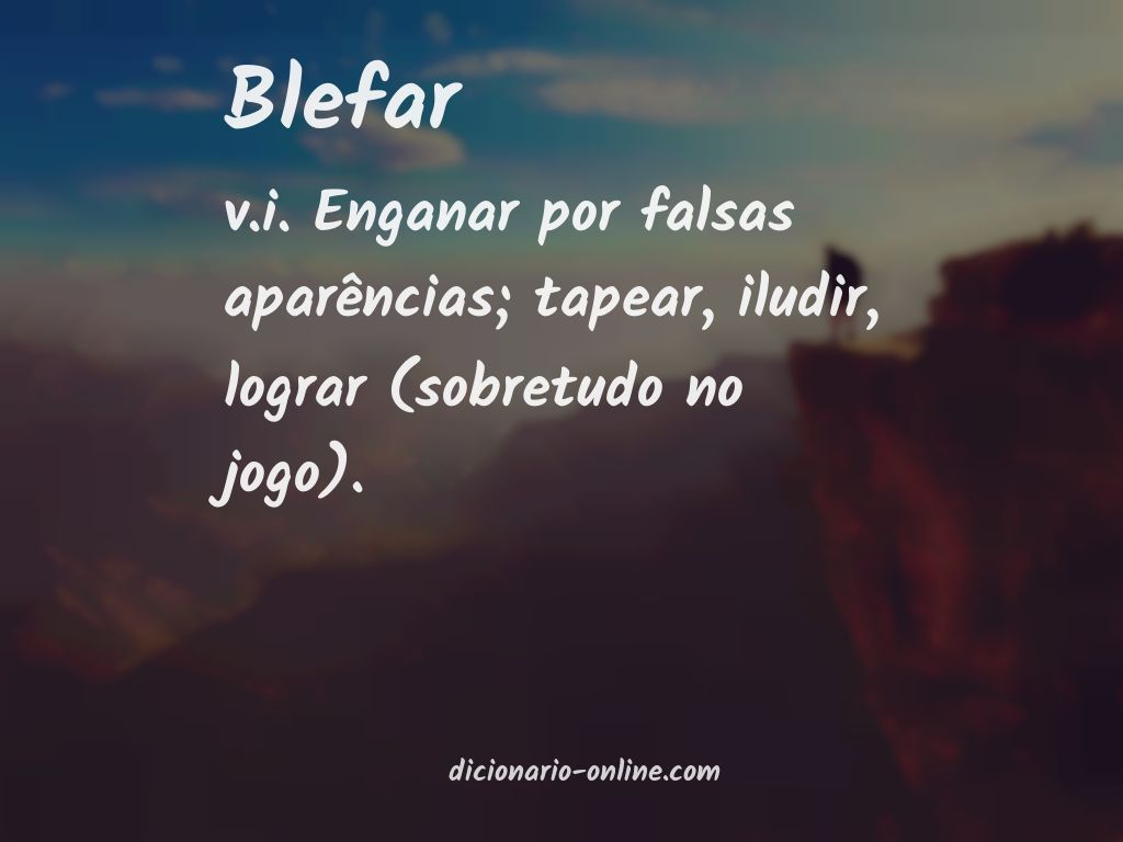 Significado de blefar