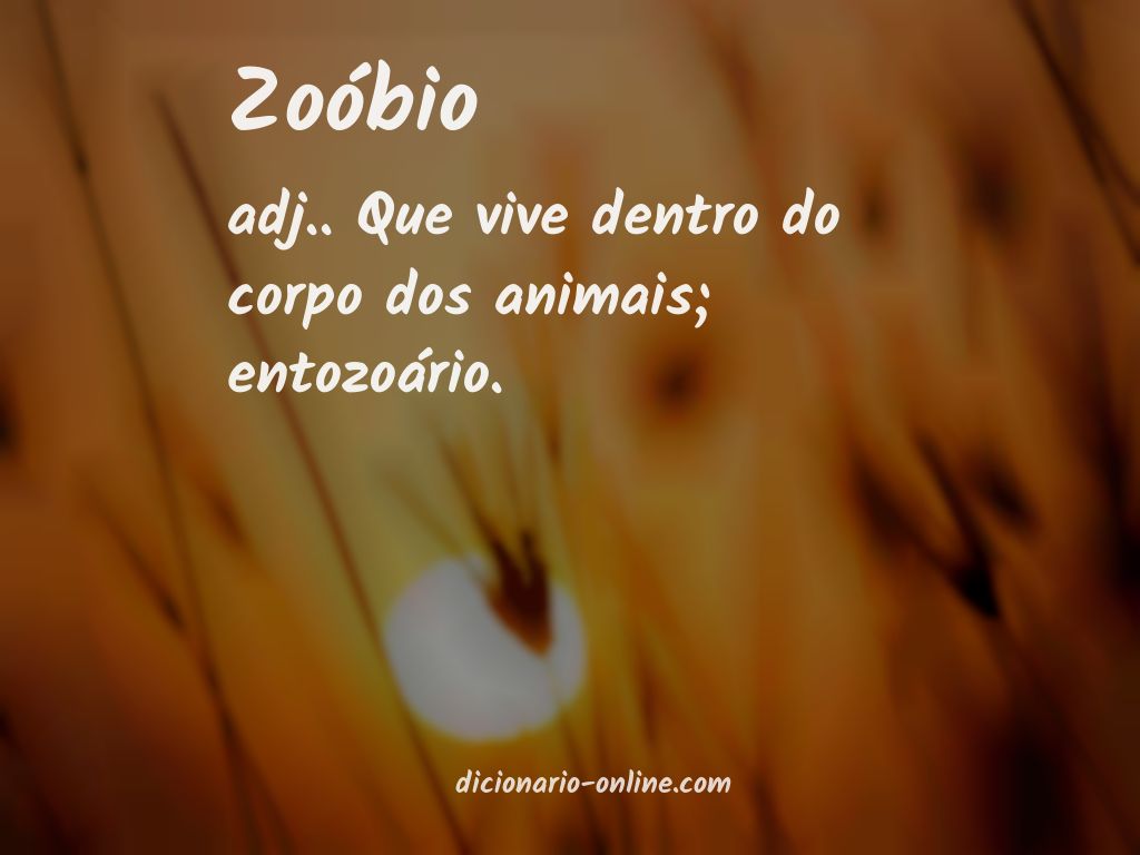 Significado de zoóbio