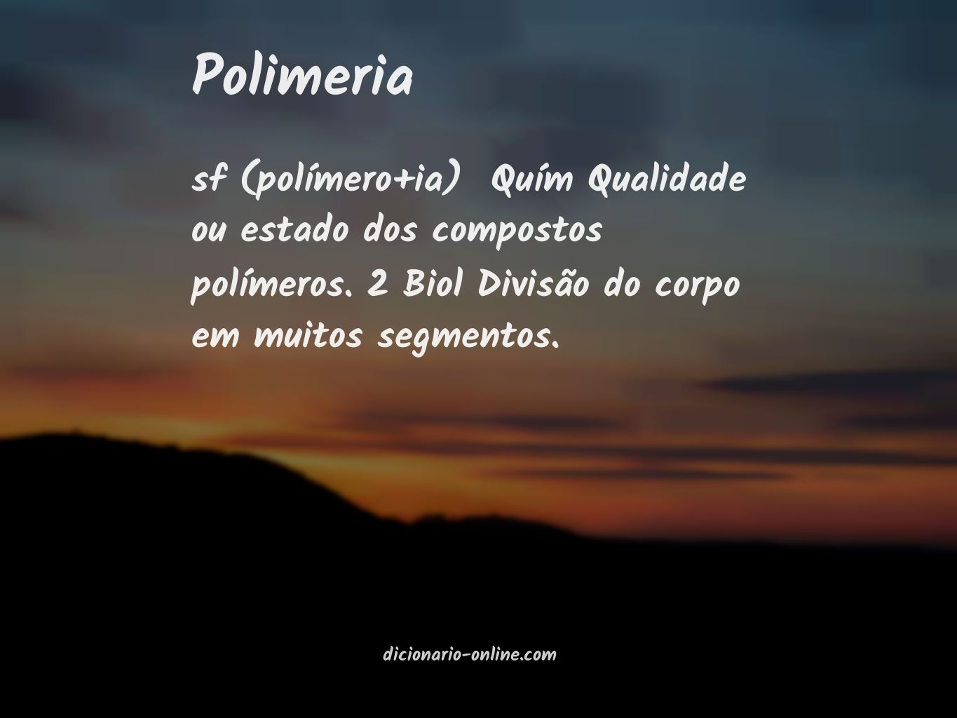 Significado de polimeria