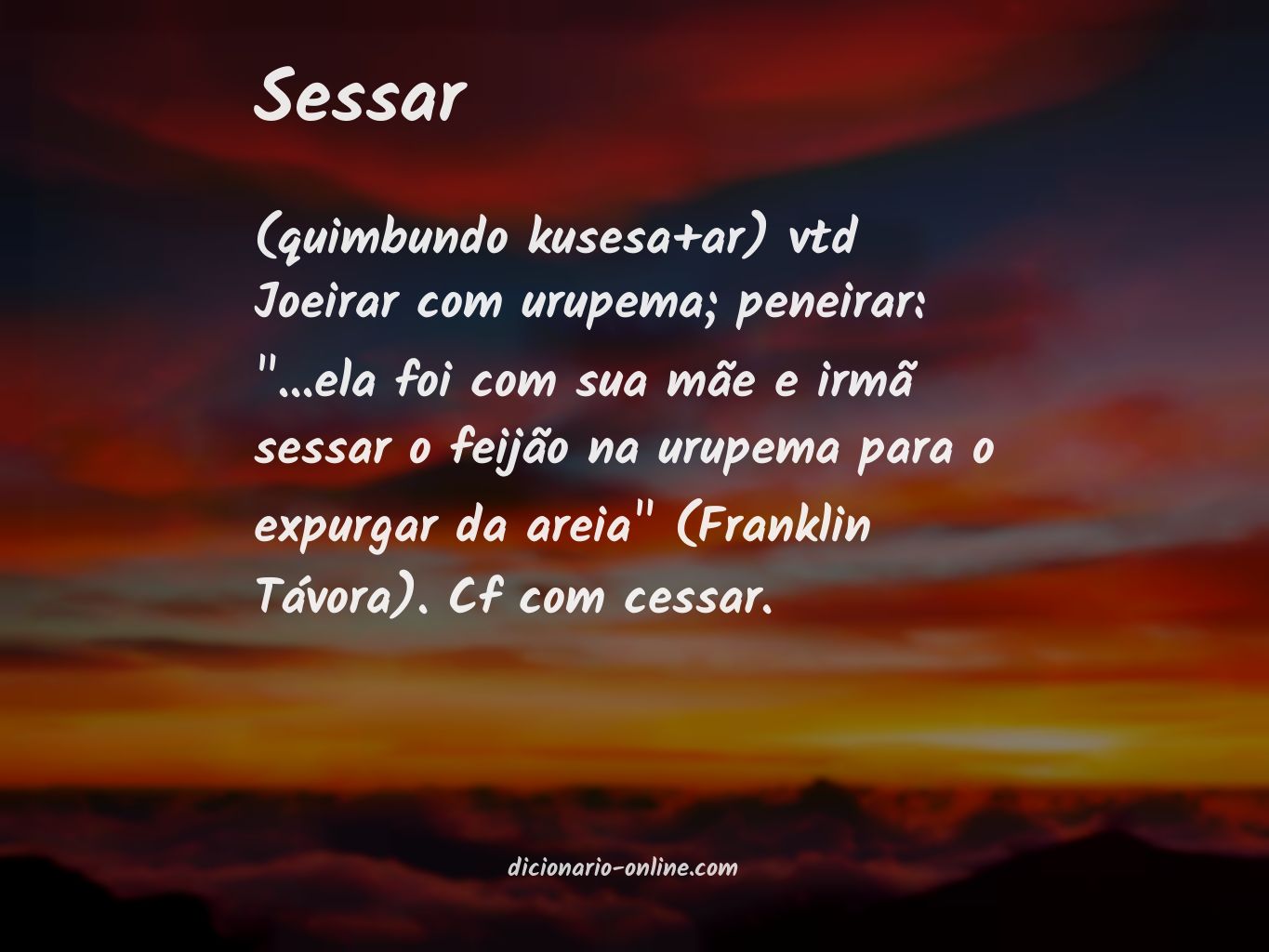 Significado de sessar