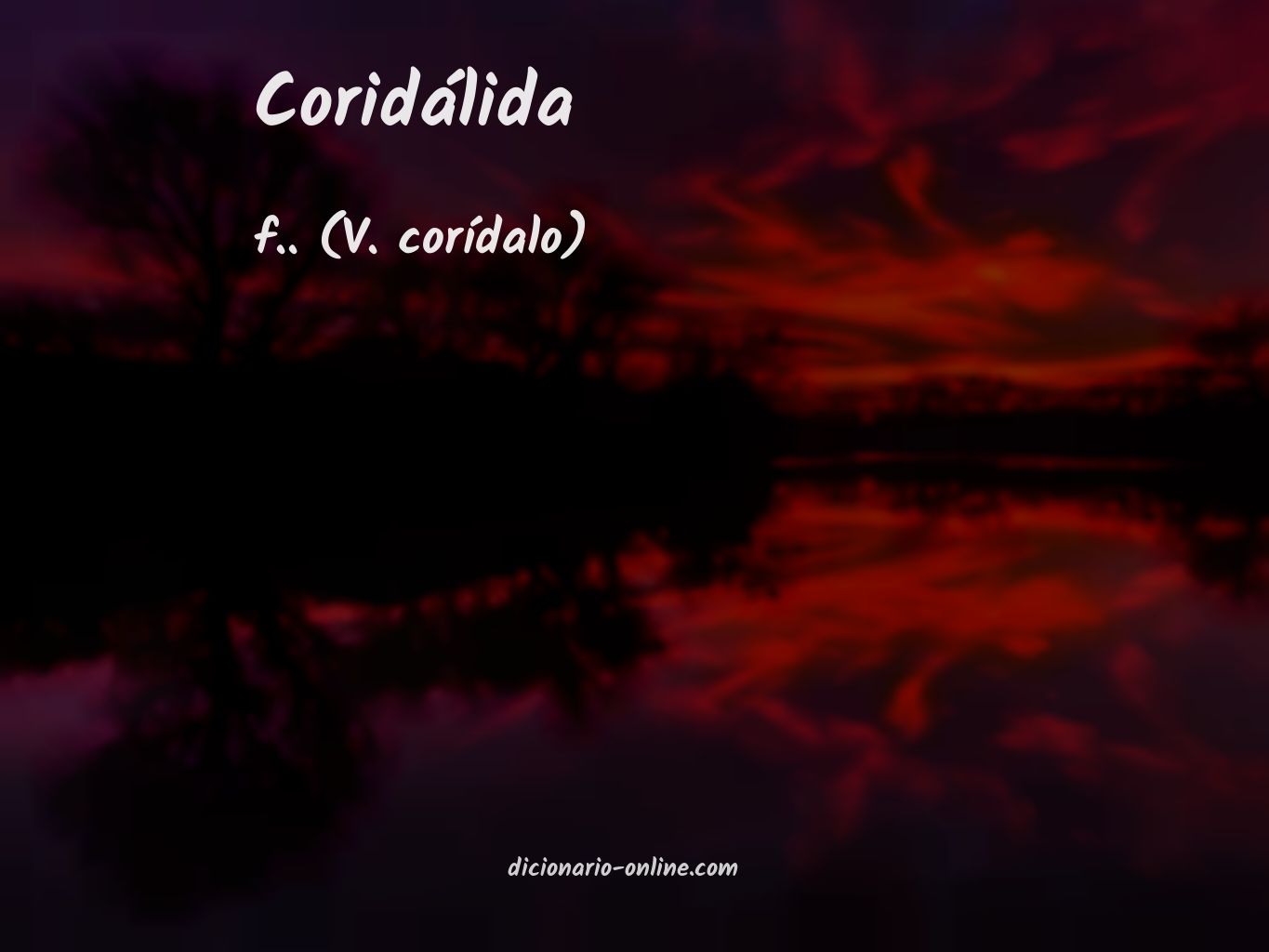 Significado de coridálida