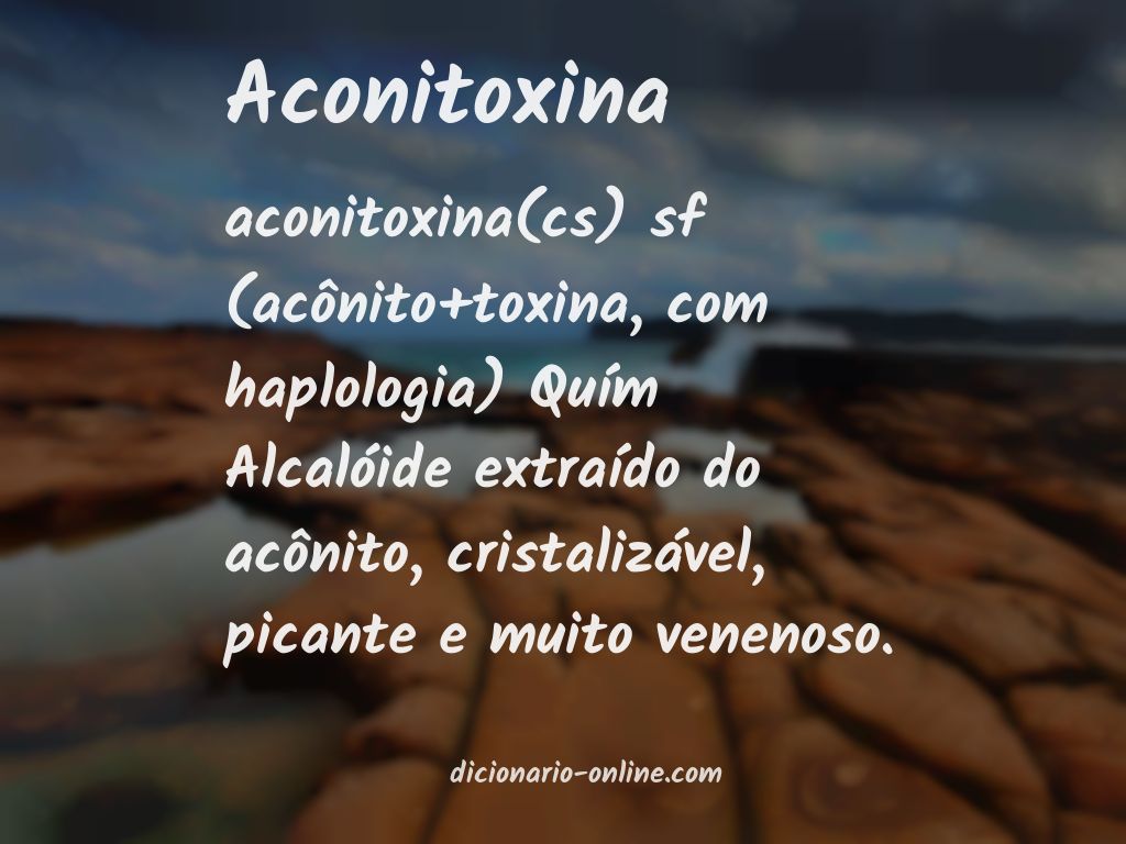 Significado de aconitoxina